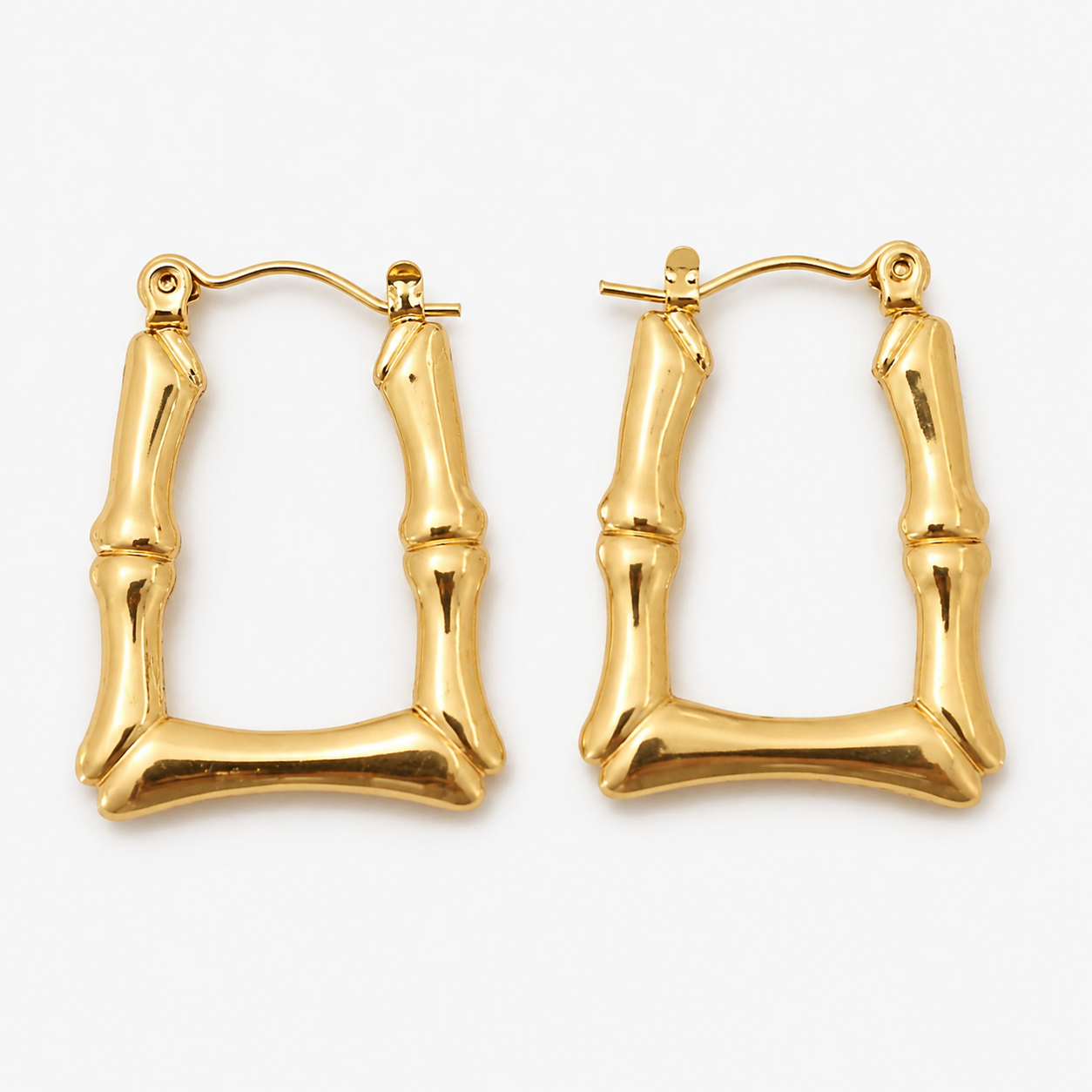 Argola Bambu Dourado