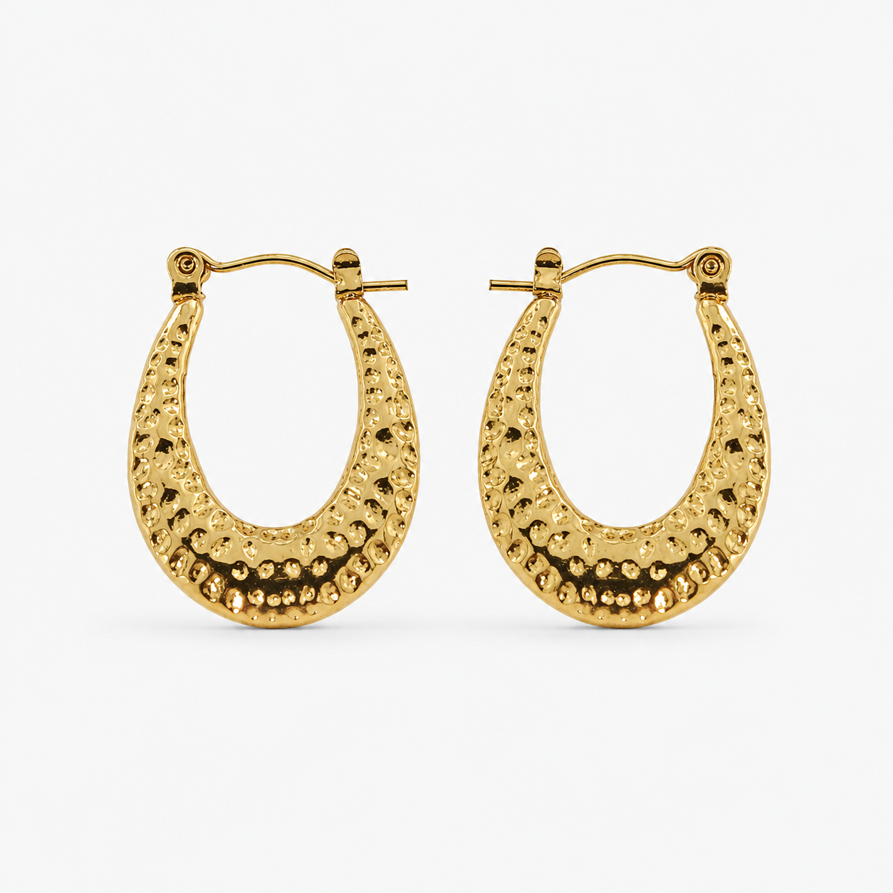 Argola Oval Martelada