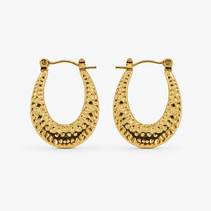 Argola Oval Martelada