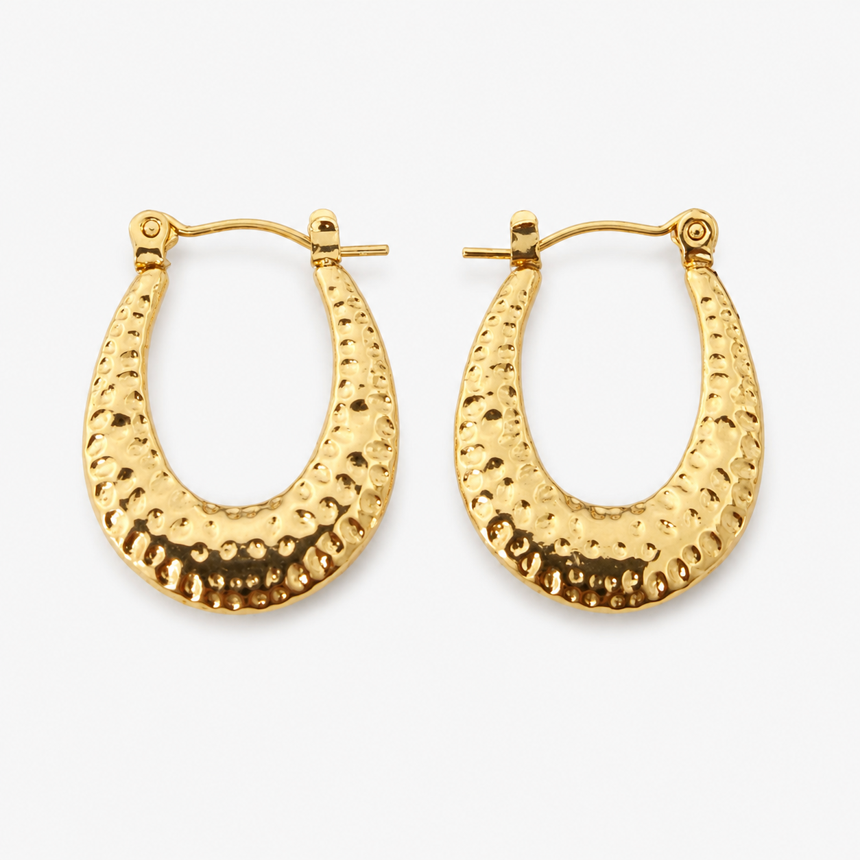 Argola Oval Martelada