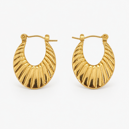 Argola Espiral Dourada
