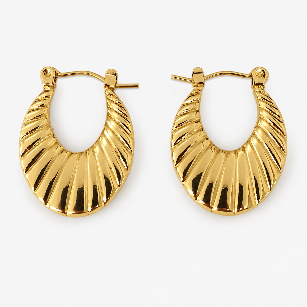 Argola Espiral Dourada