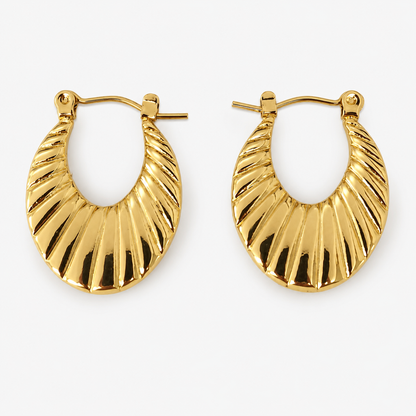 Argola Espiral Dourada