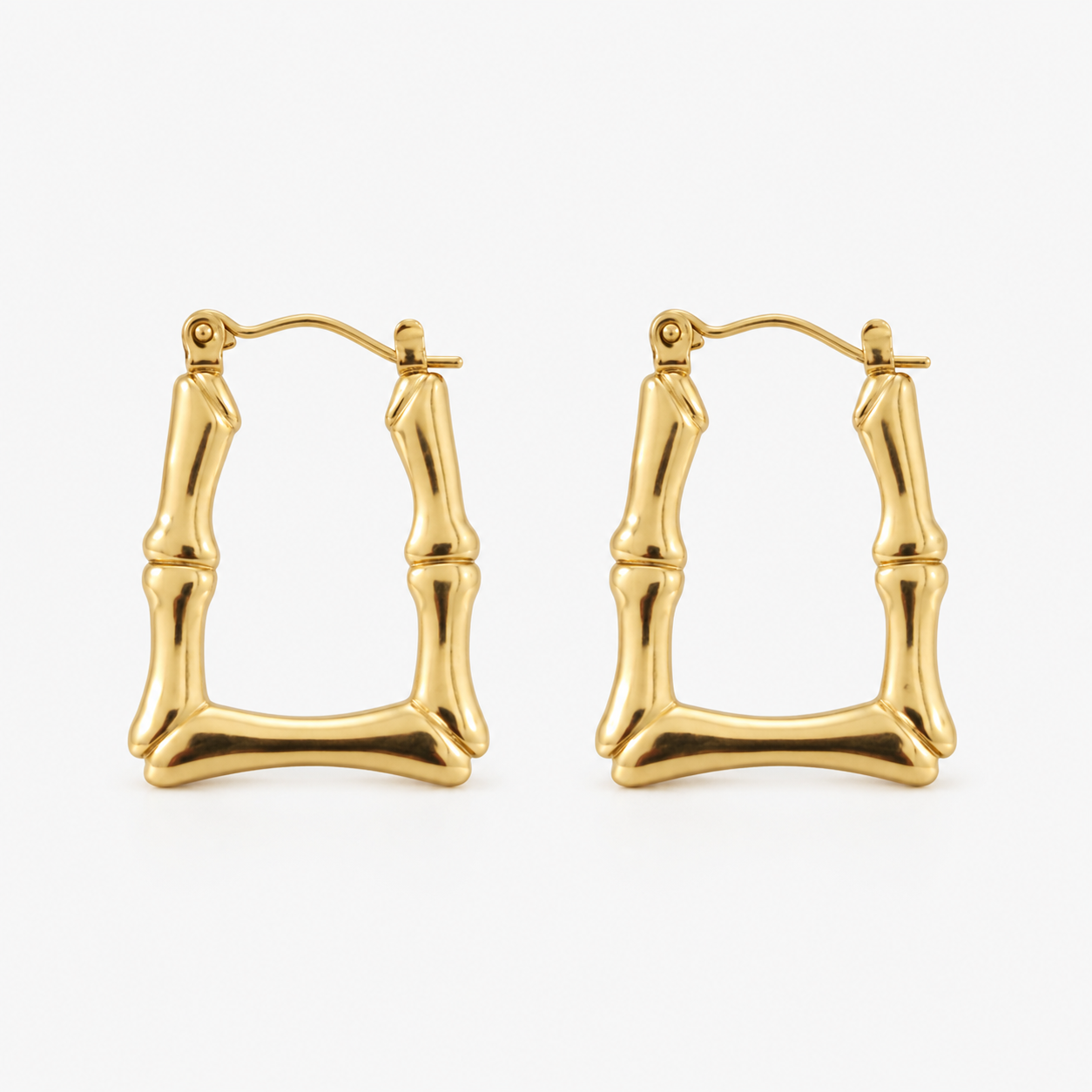 Argola Bambu Dourado