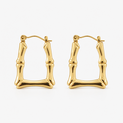 Argola Bambu Dourado