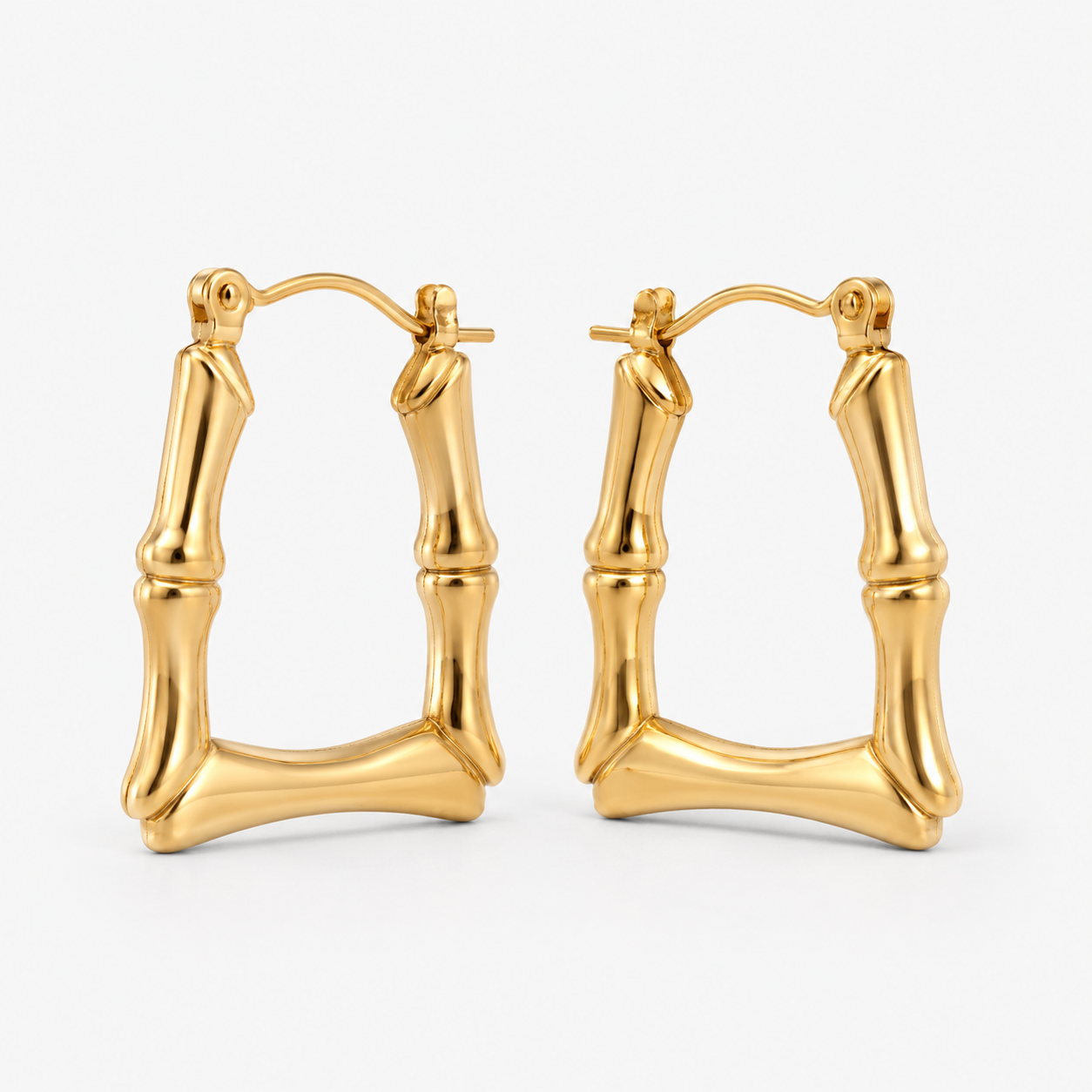 Argola Bambu Dourado